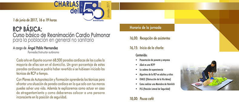 Aprende a hacer RCP en nuestra charla 50 aniversario