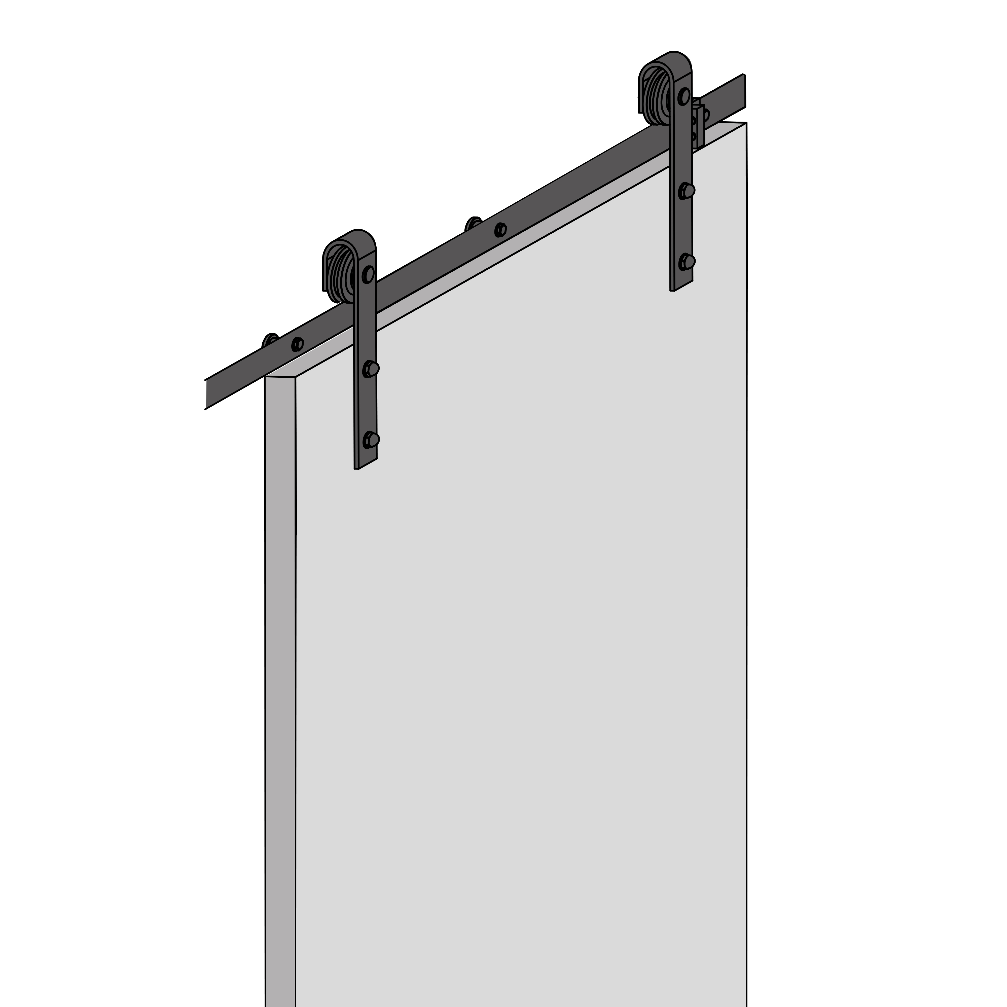 Emuca Sistema para puertas correderas colgadas de madera, con cierre suave,  80 kg, aluminio anodizado - Ferretería Campollano