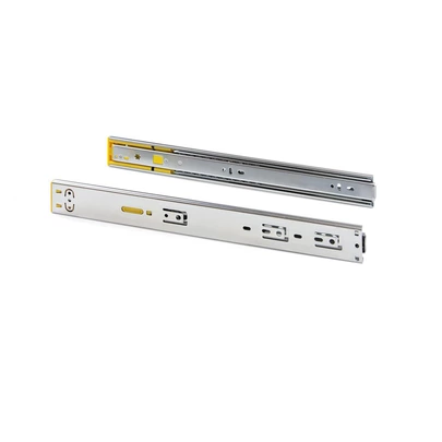 Emuca Lote de 5 juegos de guías para cajones, de bolas, altura 45mm, profundidad 500mm, extracción total, con push, cierre suave, Cinca