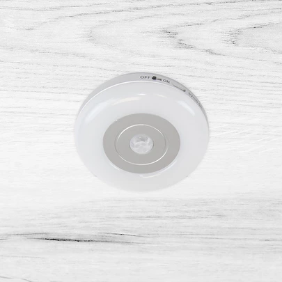 Emuca Aplique LED Crater recargable por USB y con sensor de movimiento, 1 W, Pintado aluminio, Plástico