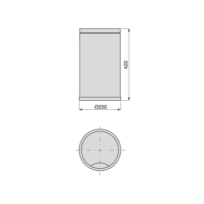 Emuca Contenedor de reciclaje exterior circular Recycle, apertura de la tapa mediante sensor de movimiento, 1x20litros, Acero inoxidabl