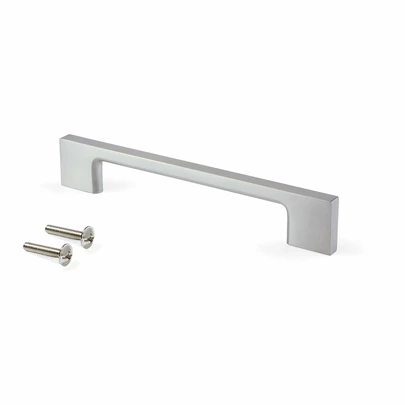 Emuca Lote de 5 tiradores para mueble Montreal, L192mm, intereje 160mm, Zamak, Cromado