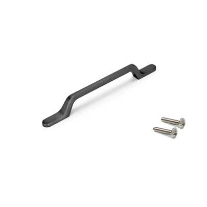 Emuca Lote de 5 tiradores para mueble Osaka, L192mm, intereje 128mm, Aluminio, Gris oscuro