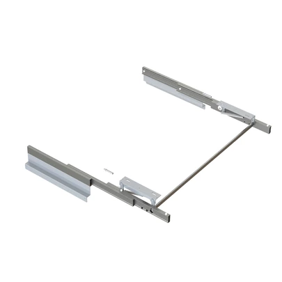 Emuca Guías para mesa extensible y elevable Oplà Folding+39 M120, Aluminio, Anodizado inox