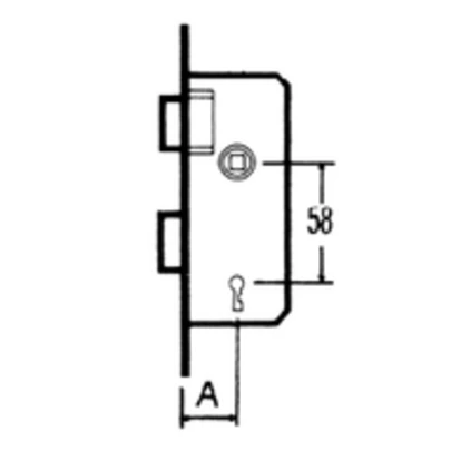 Cerradura embutir f/ laton 45 mm mcm