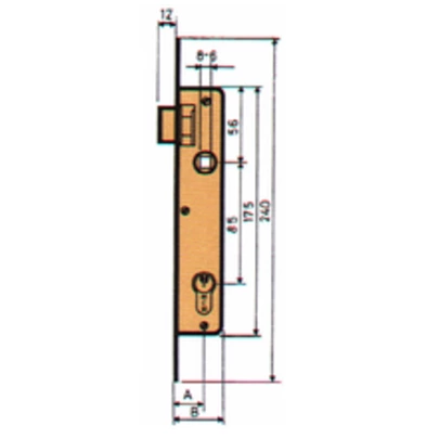 Cerradura embutir p/metalica - mcm