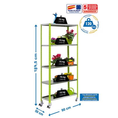 Simongarden comfort mob. 5/500 verde/galva 1875x900x500