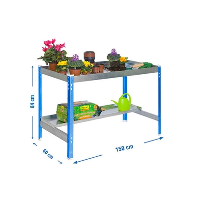 Simongarden desk 1500x600 azul/galva 840x1500x600