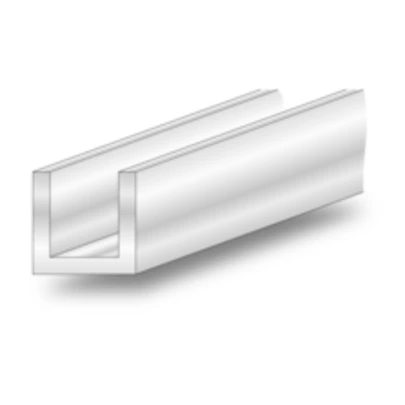 Perfil U 15x15-1m PVC Blanco