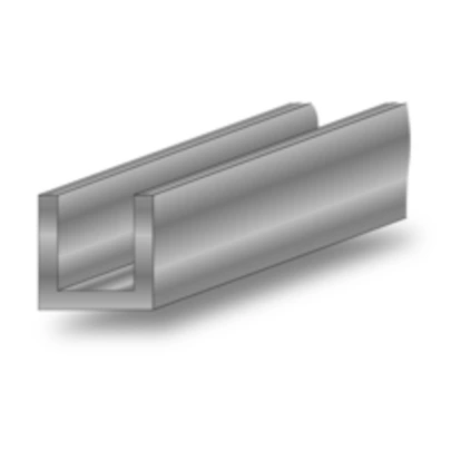 Perfil U 15x15-2,5m Aluminio Plata