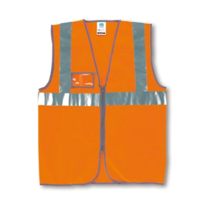 Chaleco Alta Visibilidad Cremallera + Etiqueta T-XL Naranja