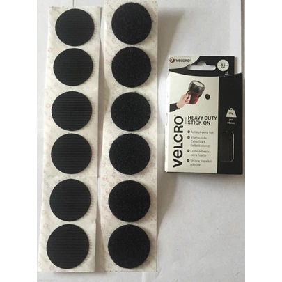 Circulo Ultra Fuerte 45mm 6 Unidades Negro VELCOIN® de la marca VELCRO®