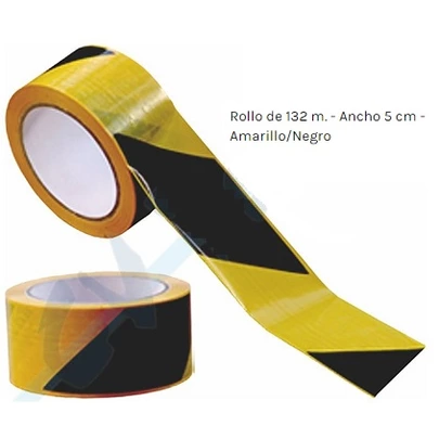 Cinta Señalizar Amarillailla-Negra 50 X 132 Adhesiva