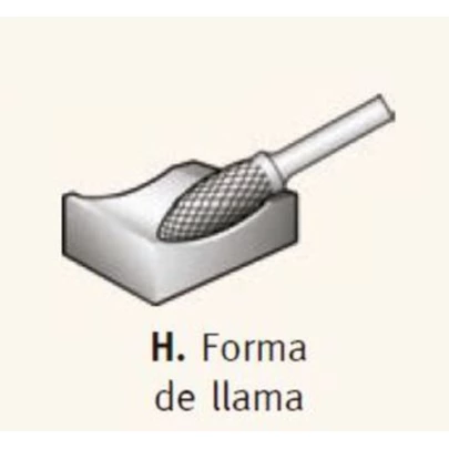 Fresa Metal Duro Forma H Llama Recubierta