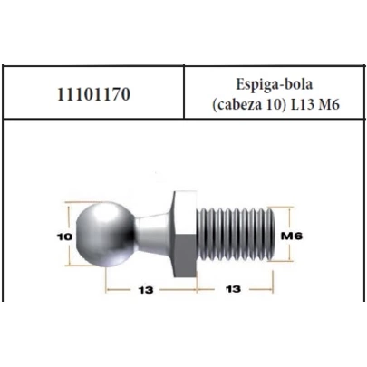 Rotula Bola Cabeza 10 M-6