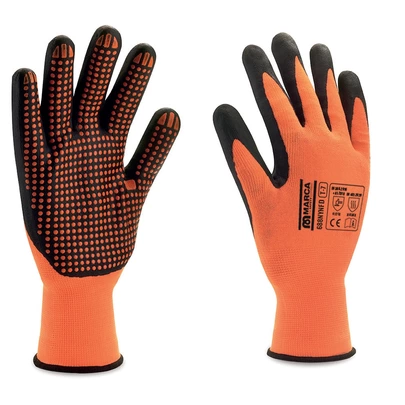 Guante Nylon Nitrilo FOAM Naranja