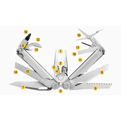 Leatherman Wave+ Acero Inoxidable Multi-Herramienta 18 usos 832524