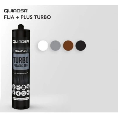 Quiadsa Adhesivo Fija+Plus Turbo 290ml Blanco