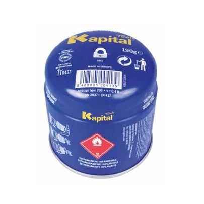 Cartucho Gas Perforable Con Válvula Kapital 190gr