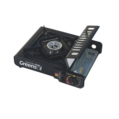 Hornillo Gas Dual Con Maletín Greensol 2200 W