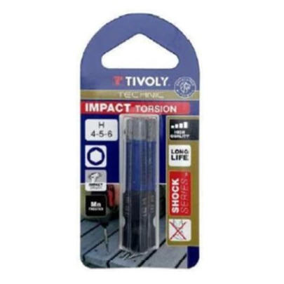 Tivoly Juego Punta impacto L50mm HX 4-5-6