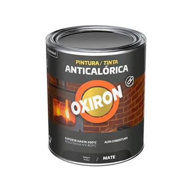 Pintura Anticalorica Negro 500º 750Ml mate oxiron