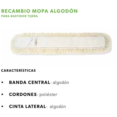 mopa algodon tijera 105cm recambio