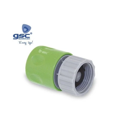 Conector Manguera Rápido PVC con STOP 3/4