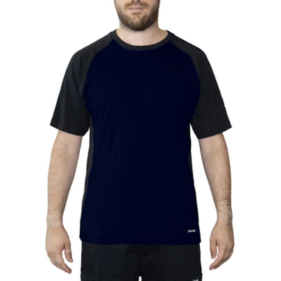 Camiseta Manga Corta Ravello Negro/Azul Marino XXL