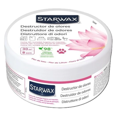 Destructor de olores Ambientador Flor de Loto Starwax 300gr