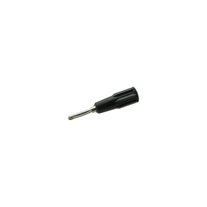 Banana Macho 2 mm Con Muelle Negra