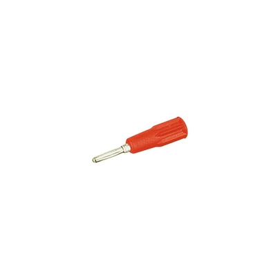 Banana Macho 2 mm Con Muelle Roja