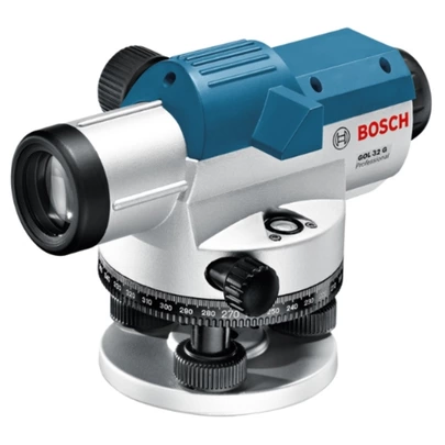 Bosch Professional Nivel Óptico GOL 32 G (aumento 32x, unit of measure: 400 Gon, unidad de medida: 400 Gon, alcance: hasta 120 m, en ma