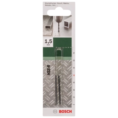 Broca para metal HSS-R, DIN 338D = 1,5 mm; L = 40 mm