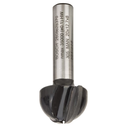 Fresa para medias cañas, 8 mm, R1 10 mm, D 20 mm, L 12,4 mm, G 46 mm
