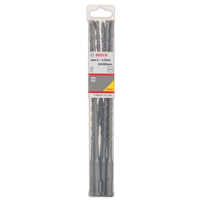 Brocas para martillos perforadores SDS plus-3 . 6,5 x 200 x 260 mm