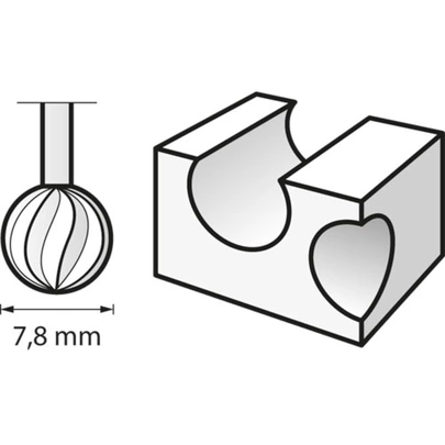 Fresa de alta velocidad 7,8 mm