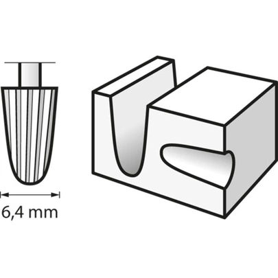 Fresa de alta velocidad 6,4 mm