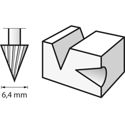 Fresa de alta velocidad 6,4 mm