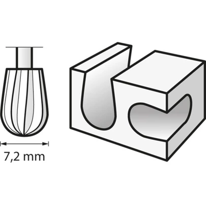 Fresa de alta velocidad 7,2 mm