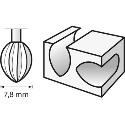 Fresa de alta velocidad 7,8 mm