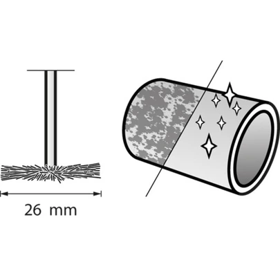 Cepillo abrasivo de alto rendimiento 26 mm