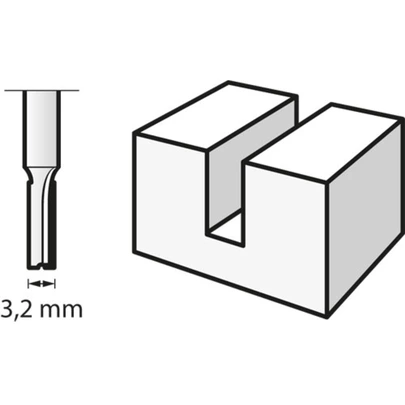 Fresa (HSS) 3,2 mm