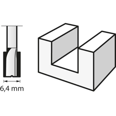 Fresa (HSS) 6,4 mm