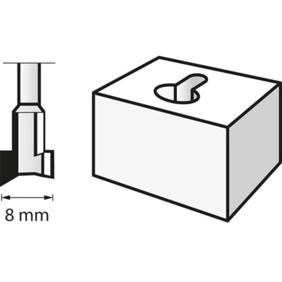 Fresa (HSS) 8,0 mm