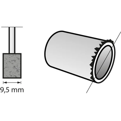 Punta de amolar de óxido de aluminio 9,5 mm