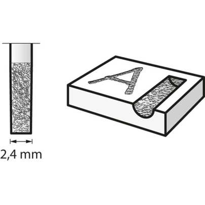 Muela de diamante 2,4 mm