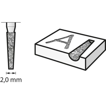 Muela de diamante 2,0 mm