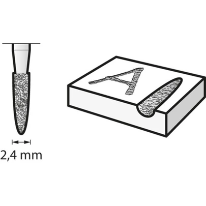 Muela de diamante 2,4 mm