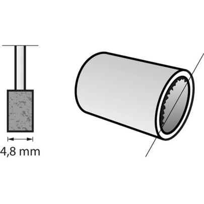 Punta de amolar de óxido de aluminio 4,8 mm